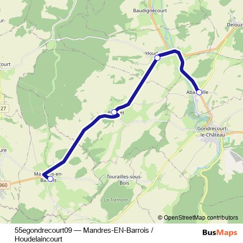 55egondrecourt09 bus Line Map