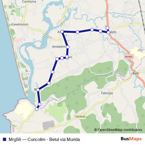 Mrg58 bus Line Map