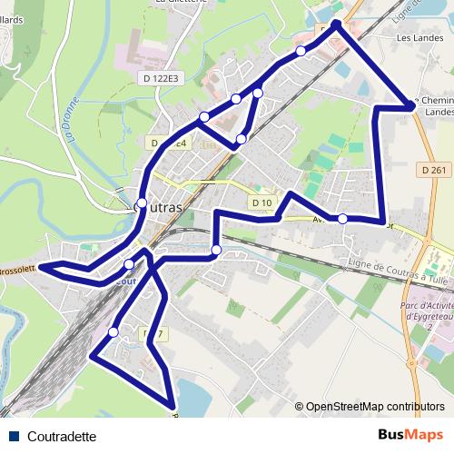 Coutradette bus Line Map