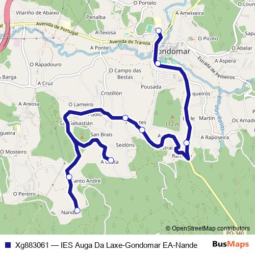 Xg883061 bus Line Map