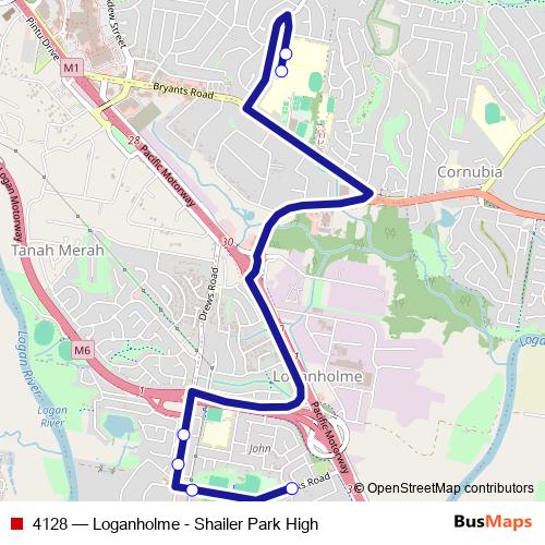 4128 bus Line Map