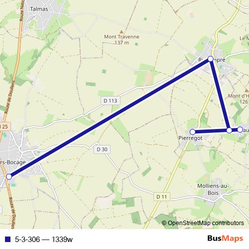 5-3-306 bus Line Map