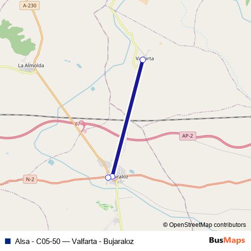 Alsa - C05-50 bus Line Map