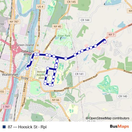87 bus Line Map