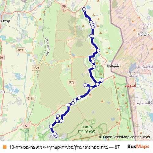 87 bus Line Map