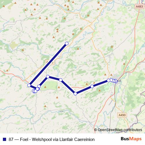87 bus Line Map