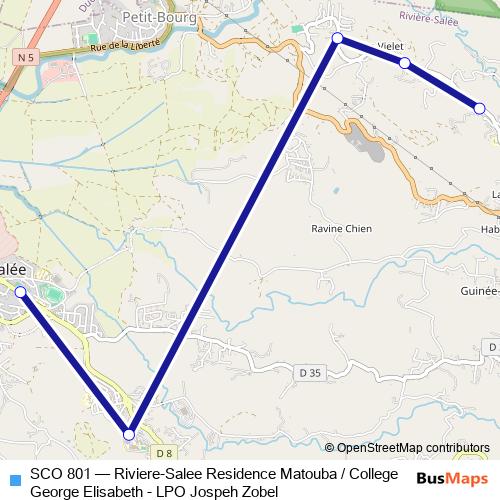 SCO 801 bus Line Map