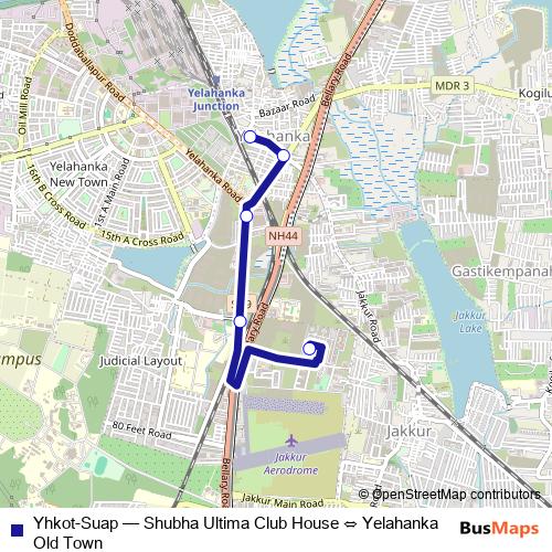 Yhkot-Suap bus Line Map