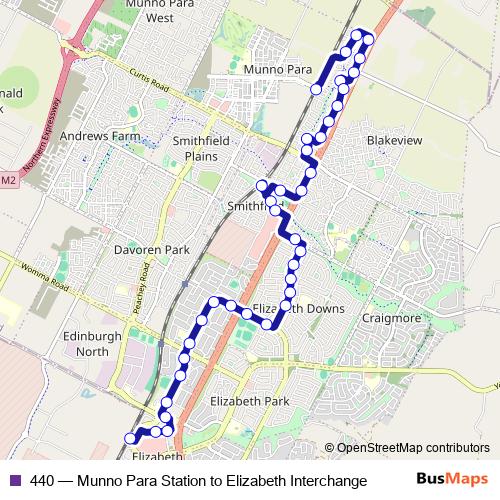 440 bus Line Map