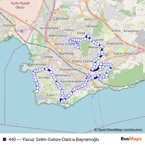 440 bus Line Map