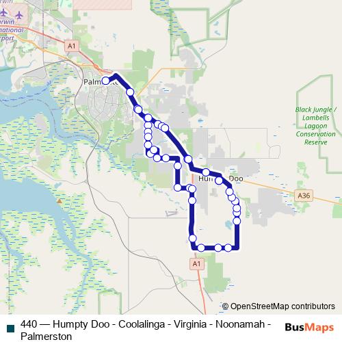 440 bus Line Map