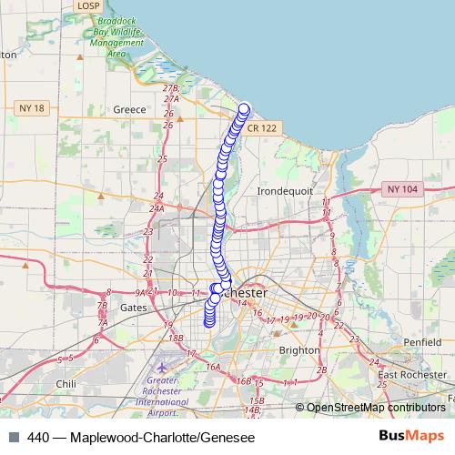 440 bus Line Map