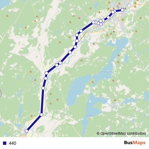 440 bus Line Map