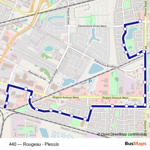 440 bus Line Map