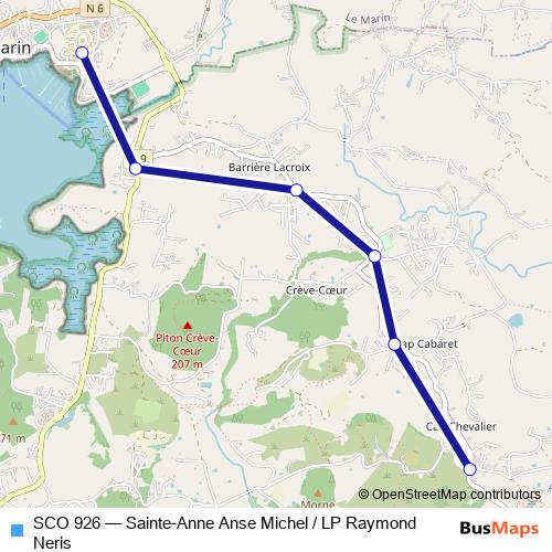SCO 926 bus Line Map