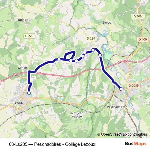 63-Ls235 bus Line Map