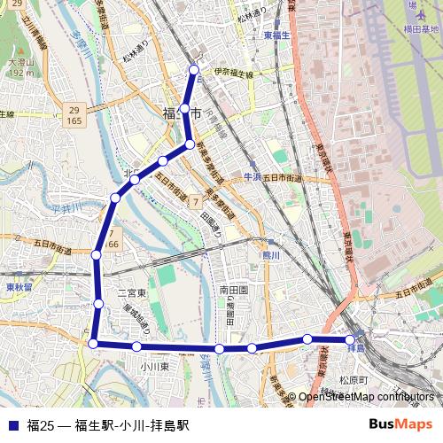 福25 bus Line Map