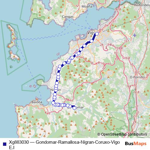 Xg883030 bus Line Map