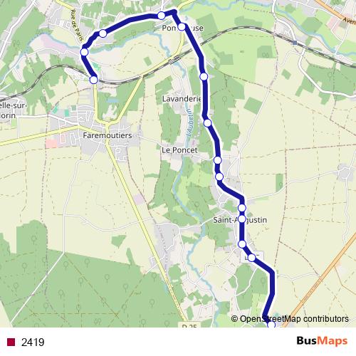 2419 bus Line Map