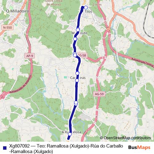 Xg807092 bus Line Map