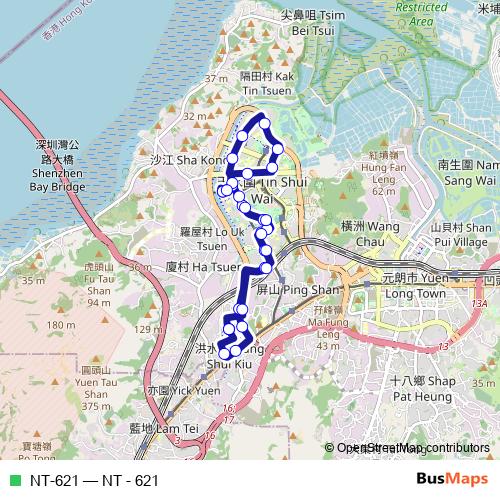 NT-621 bus Line Map