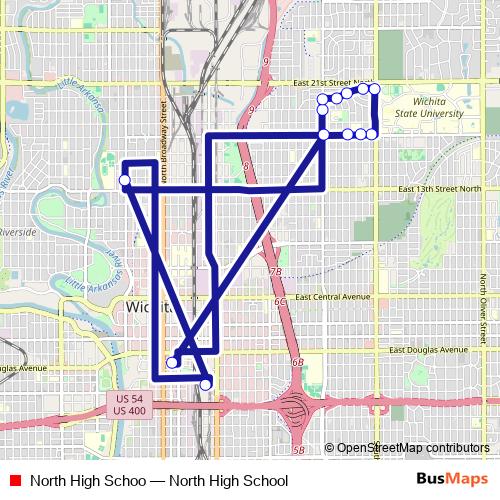 North High Schoo bus Line Map
