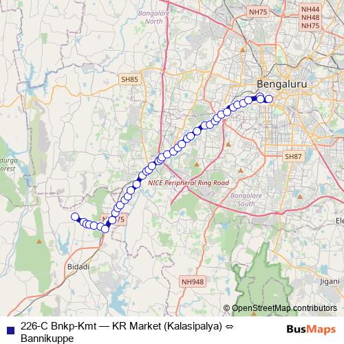 226-C Bnkp-Kmt bus Line Map