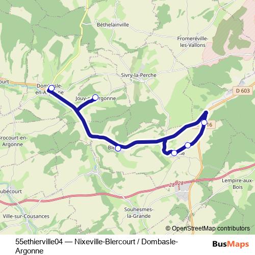 55ethierville04 bus Line Map