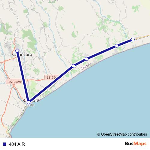 404 A R bus Line Map