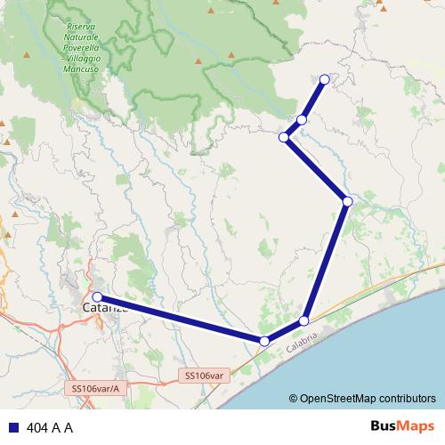 404 A A bus Line Map