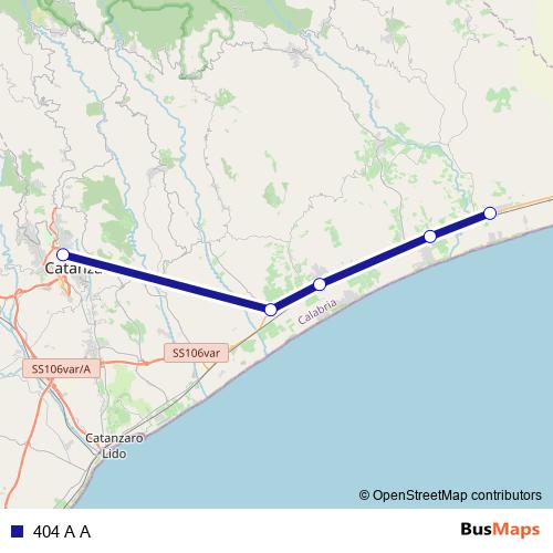 404 A A bus Line Map