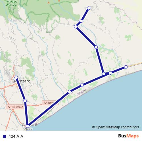 404 A A bus Line Map