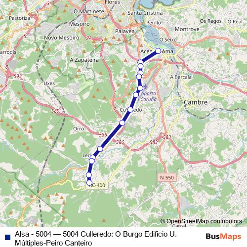 Alsa - 5004 bus Line Map