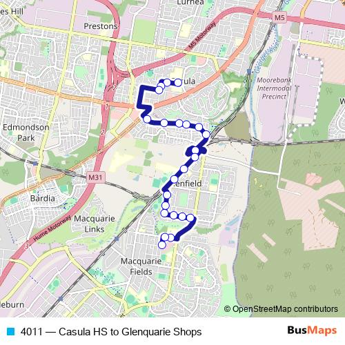 4011 bus Line Map