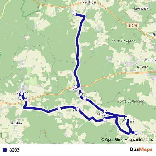 8203 bus Line Map