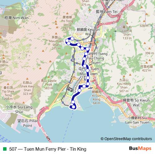507 tram Line Map