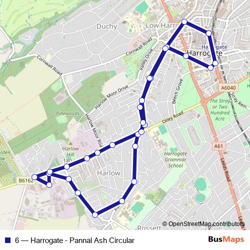 6 bus Line Map
