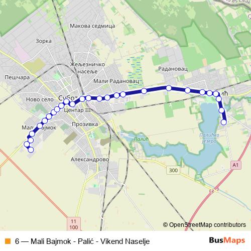 6 bus Line Map