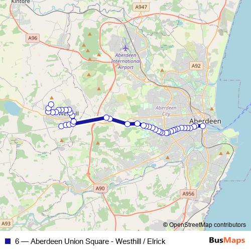 6 bus Line Map