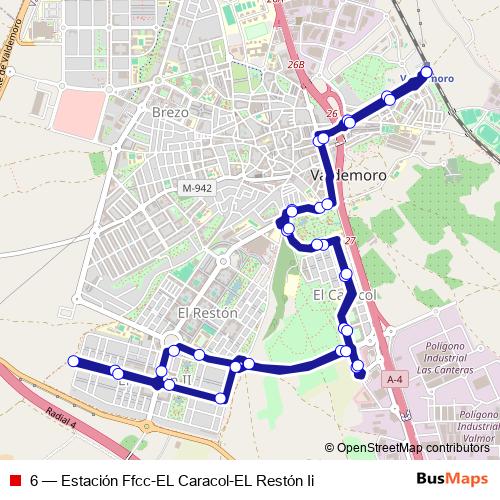 6 bus Line Map