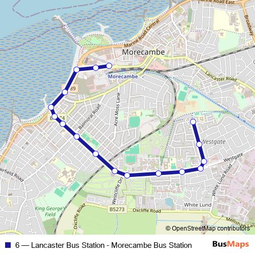 6 bus Line Map