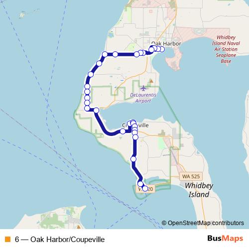 6 bus Line Map