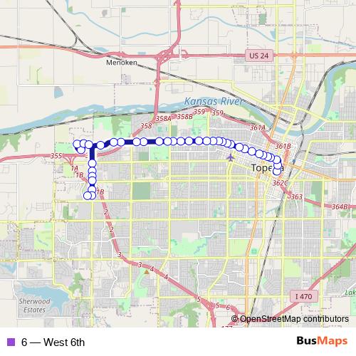 6 bus Line Map