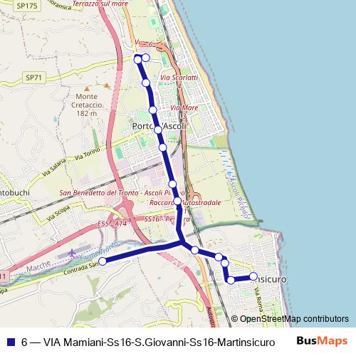 6 bus Line Map