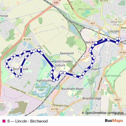 6 bus Line Map