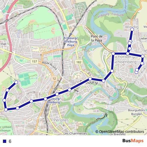 6 bus Line Map
