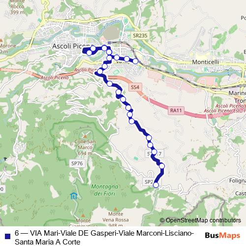 6 bus Line Map