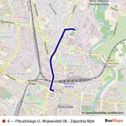 6 bus Line Map