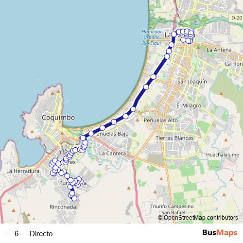 6 bus Line Map