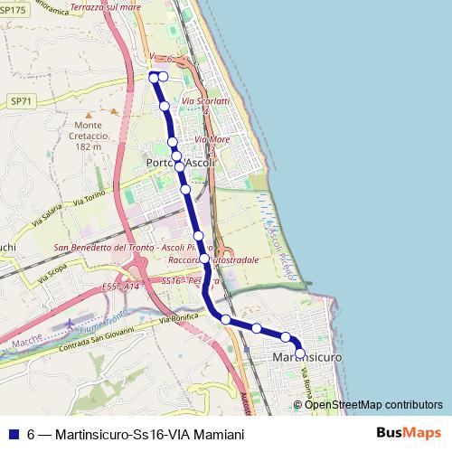 6 bus Line Map